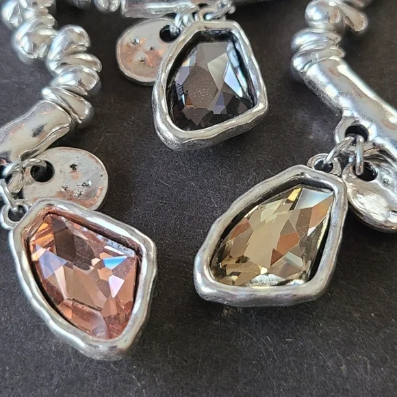 STALAGMITA • Bohemian Bracelet with Swarovski Smoked Gray Crystal